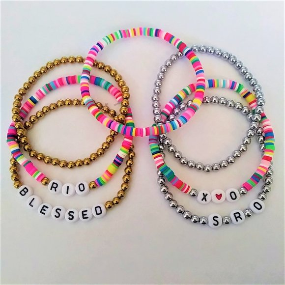 New Personalized Beaded Name/Word Bracelets - Picture 3 of 5